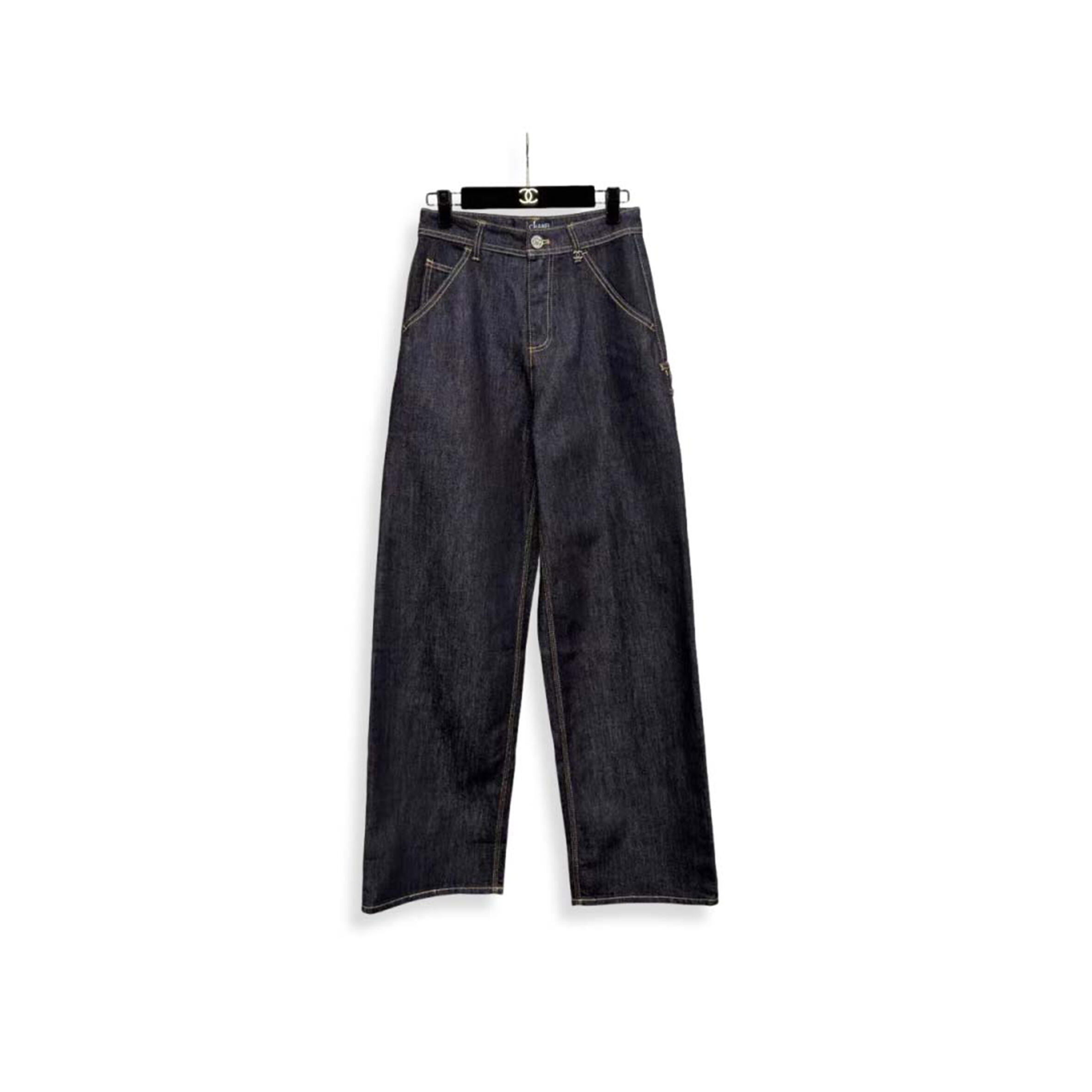 CHANEL CARGO WIDE LEG JEANS